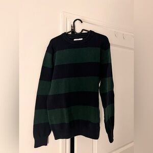 Jules Men's Crewneck Sweater in Dark Blue and Forest Green
